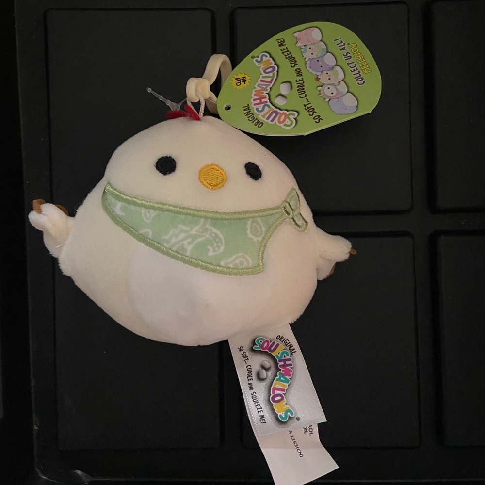 Chick chicken squishmallow clip NWT new Todd 3.5”
